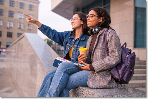 Students Talking outside